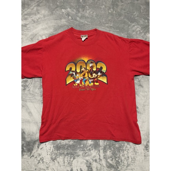Walt Disney World Other - Walt Disney World T-Shirt Mens L Red 2002 Mickey Mouse Ears to You Y2K Vintage